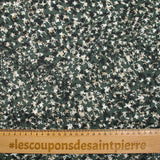Jersey de coton froissé imprimé terrazzo fond vert foncé