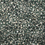 Jersey de coton froissé imprimé terrazzo fond vert foncé