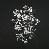 Jersey de viscose imprimé bouquet floral fond noir