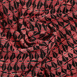Tweed polycoton corail fond noir