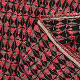 Tweed polycoton corail fond noir