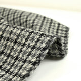 100% Laine vierge pied-de-poule noir et gris