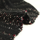 Fancy wool blend striped black background