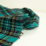 Étamine de 100% laine tartan fond vert