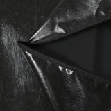Twill de coton fin enduit effet vinyl noir