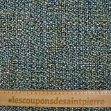 Jersey de coton fin imprimé mélange de cellules kaki fond bleu canard