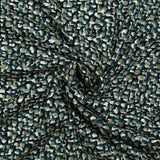 Jersey de coton fin imprimé mélange de cellules kaki fond bleu canard