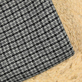 100% Laine vierge pied-de-poule noir et gris