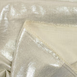 Twill de polyester lamé argent fond sable