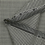 Off-white and black mini gingham wool and mohair suit fabric