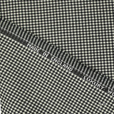 Off-white and black mini gingham wool and mohair suit fabric