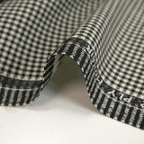 Off-white and black mini gingham wool and mohair suit fabric