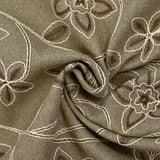 Caban brodé fleurs fond beige chiné