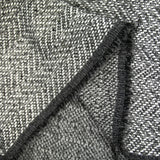 Bucle gris de tweed de lana mixta