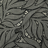 Twill de viscose imprimé nature en pointillés écru et noir