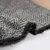 Bucle gris de tweed de lana mixta