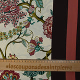 Viscose imprimée botanique vieux rose