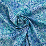 Coton liberty ® Aspley Tile bleu au mètre