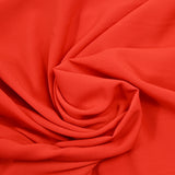 Orange polyester crepe de chine