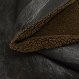 Bombardier simili cuir marron envers mouton marron