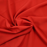 Crêpe de chine polyester rouge coquelicot