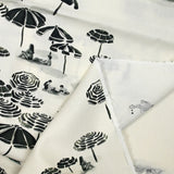Cotton printed beach ecru background