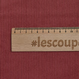 Velours côtelé polyester 2 mm rouge brûlé