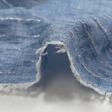 Chambray rayure Lurex Manon fond bleu