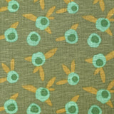 Sudadera de peluche Summer Buds en verde agua y fondo caqui ocre