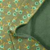 Sudadera de peluche Summer Buds en verde agua y fondo caqui ocre