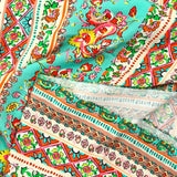 Viscose imprimée éclosion paisley multicolore