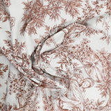 Cotton Printed Jouy Brown Canvas