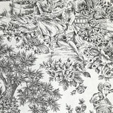 Coton imprimé toile de jouy noir