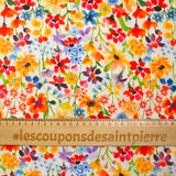 Viscose imprimée Estelle orange