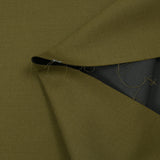 Khaki heat-bonded 100% wool suit fabric