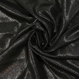 Crêpe de polyester fin pailleté argenté fond noir