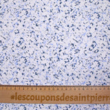 Popeline polycoton imprimée army bleu