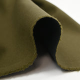 Khaki heat-bonded 100% wool suit fabric