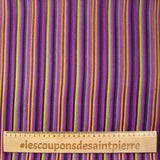 Cruy Mousseline 100% Siller Violet y Stripe amarillo