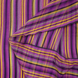 Cruy Mousseline 100% Siller Violet y Stripe amarillo