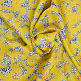 Coton liberty ® Leontyne Love Emma and Georgina jaune au mètre