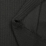 Maille tricot côtelée noir