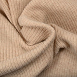 Maille de laine côtelée beige