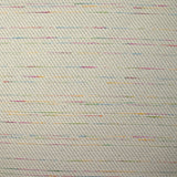 Jacquard de polycoton flammé multicolore fond écru