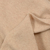 Maille de laine côtelée beige