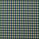 Polyester lourd à carreaux vert et marine fond beige