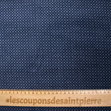 Velours de coton ras imprimé voie lactée gris fond marine