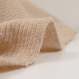 Maille de laine côtelée beige