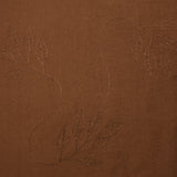 Crêpe viscose Lily brodé feuillage marron noisette