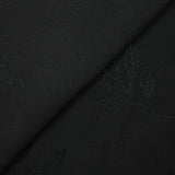 Crêpe viscose Lily brodé feuillage noir